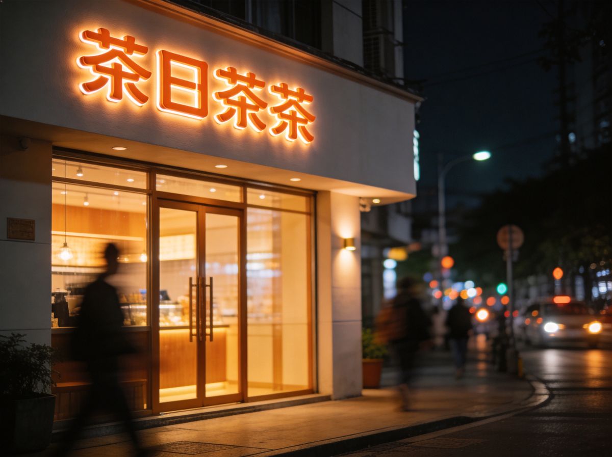 东莞超级发光字·香槟金精工款 东莞超级发光字工厂案例 · 久鸣标识香槟金精工款超级发光字